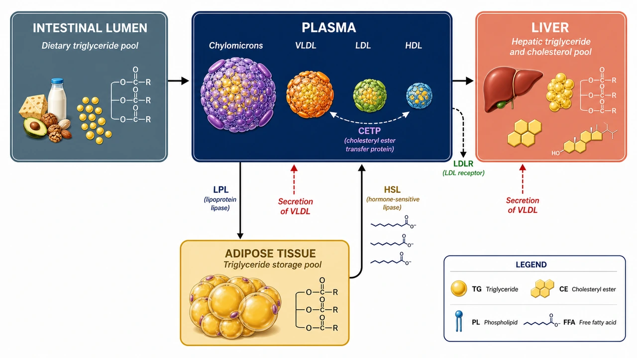 Lipid Metabolism Compartmental Diagram